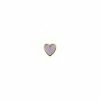 Stine A Petit Love Heart Ørering, Guld/Purple Sorbet