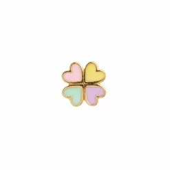 Stine A Love Heart Clover Enamel Ørering, Mix