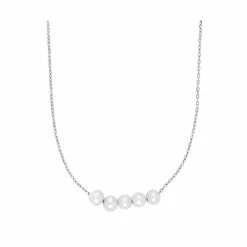 Nordahl Pearl Halskæde, Sølv, 42+3 Cm