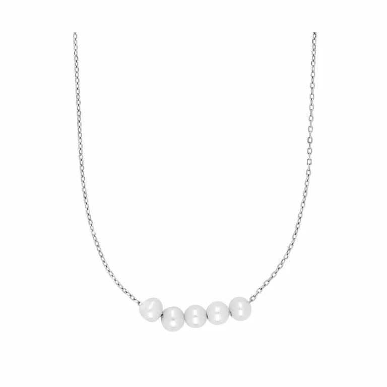 Nordahl Pearl Halskæde, Sølv, 42+3 Cm