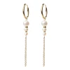 Friihof+Siig Julie White Pearls Øreringe, Guld