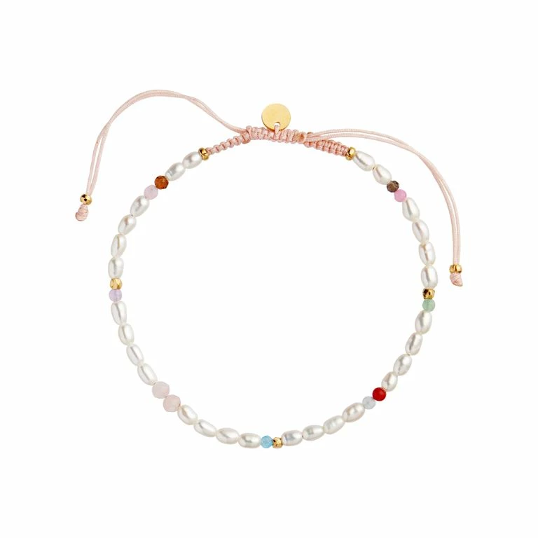 Stine A Confetti Pearl Armbånd, Pastel Mix, 17-25 Cm