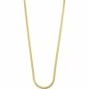 Pilgrim Joanna Flat Snake Chain Halskæde, Guld, 40 Cm