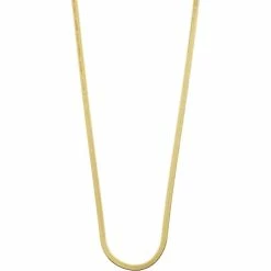 Pilgrim Joanna Flat Snake Chain Halskæde, Guld, 40 Cm
