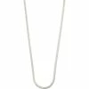 Pilgrim Joanna Flat Snake Chain Halskæde, Sølv, 40 Cm