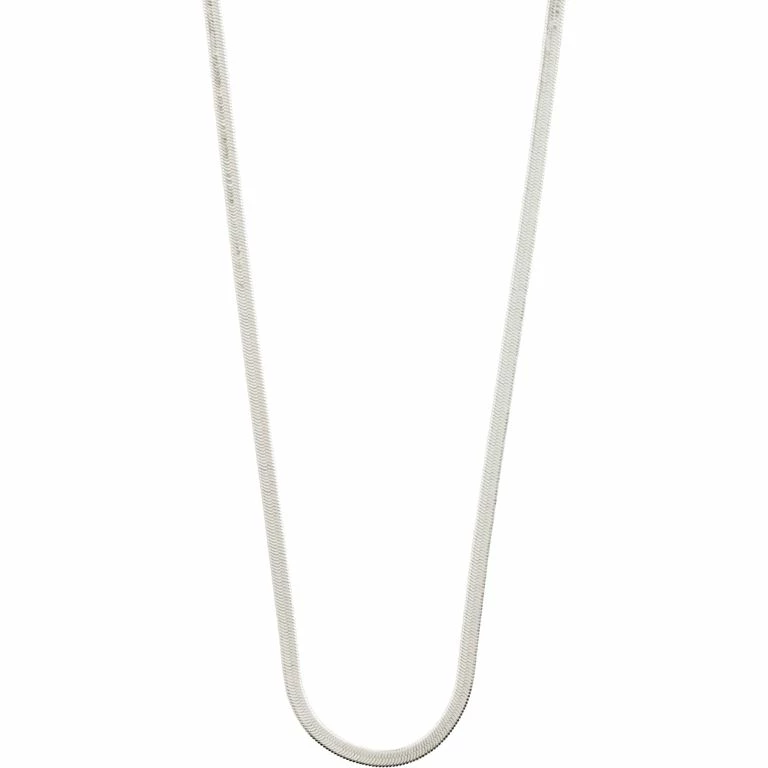 Pilgrim Joanna Flat Snake Chain Halskæde, Sølv, 40 Cm