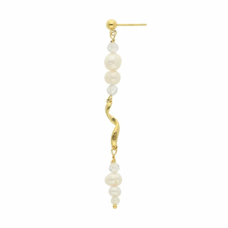 Nuni Copenhagen New York Ørering, Guld/Hvid