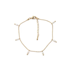 Friihof+Siig White Pearls Armbånd, Guld