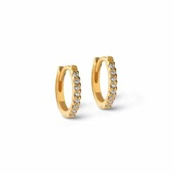 ENAMEL Copenhagen Petite Flora Hoops, Guld