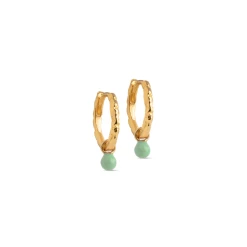 ENAMEL Copenhagen Belle Hoops, Guld/Grøn