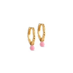 ENAMEL Copenhagen Belle Hoops, Guld/Pink