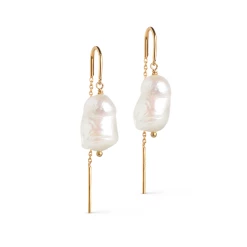 ENAMEL Copenhagen Twin Pearls Øreringe, Guld