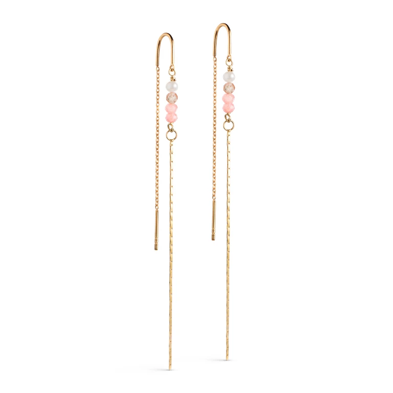 ENAMEL Copenhagen Rosa Øreringe, Guld