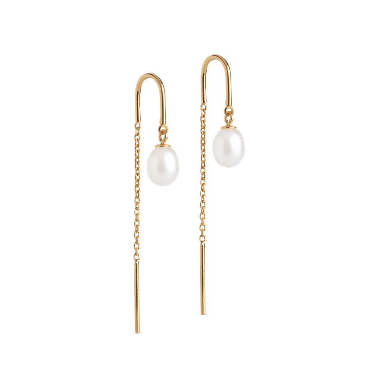 ENAMEL Copenhagen Eleanor Øreringe, Hvid