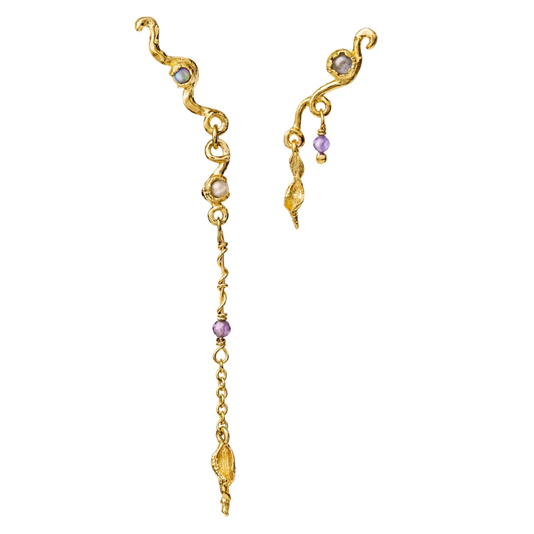 Maanesten Isolde Øreringe, Guld