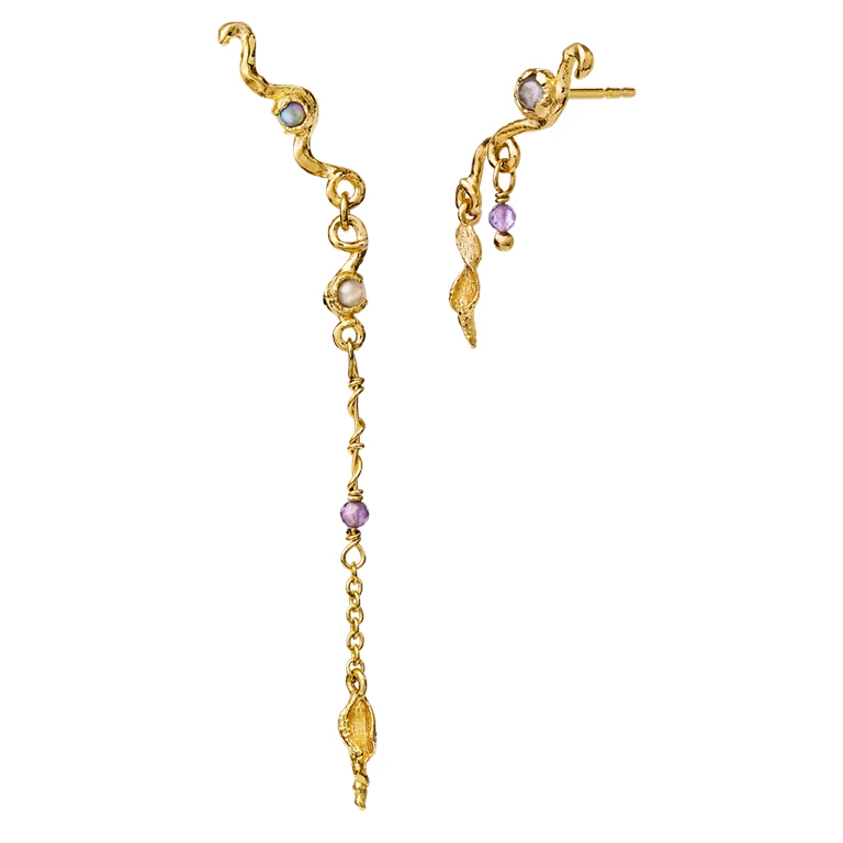 Maanesten Isolde Øreringe, Guld - Billede 2