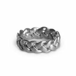 Jane Kønig Big Braided Ring, Sølv, 57