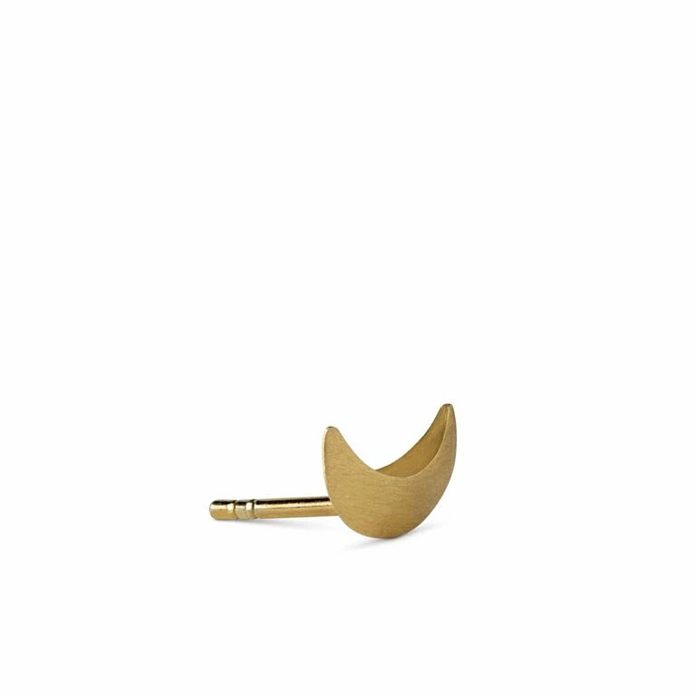 Jane Kønig Small Half Moon Stud Ørering, Guld - Billede 2