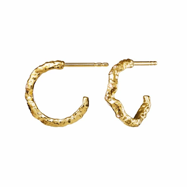 Maanesten Janine Medi Øreringe, Guld - Billede 2