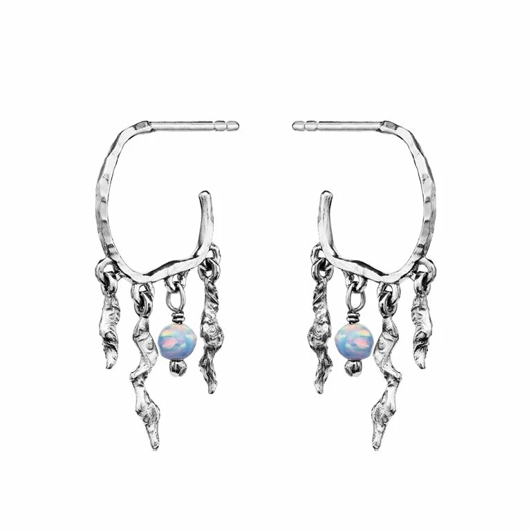 Maanesten Bayou Øreringe, Sølv - Billede 2