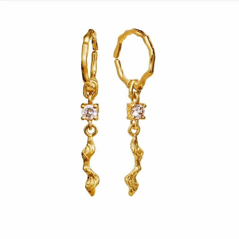 Maanesten Como Øreringe, Guld - Billede 2