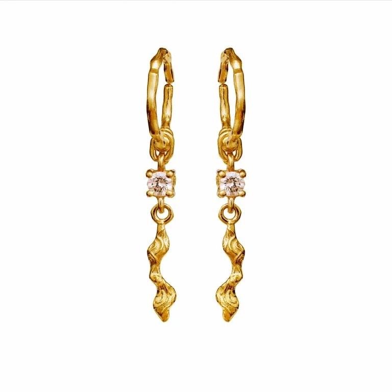 Maanesten Como Øreringe, Guld - Billede 3