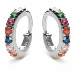 Maanesten Nubia Color Øreringe, Sølv