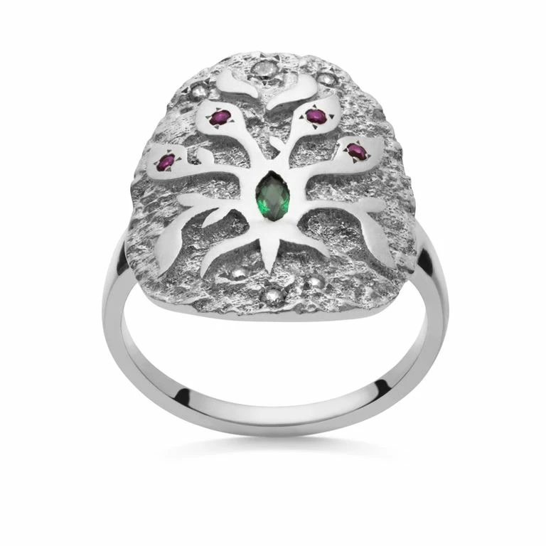 Maanesten Roots Ring, Sølv, 51