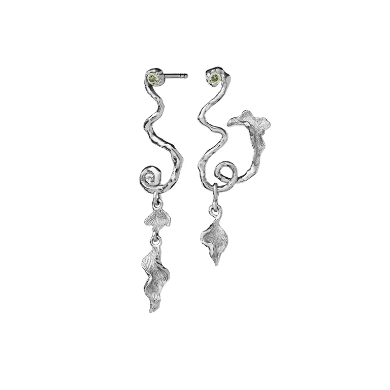 Maanesten Magnoli Øreringe, Sølv - Billede 2