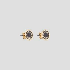 Marc By Marc Jacobs The Medallion Studs Øreringe, Sort/Guld