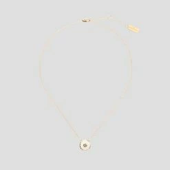Marc Jacobs The Medallion Pendant Halskæde, Guld/Cream, 41+2,5 Cm