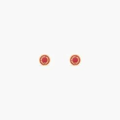 Marc By Marc Jacobs The Medallion Studs Øreringe, Red/Gold