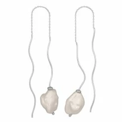 Nordahl 349 006 Baroque Ferskvandsperle Ørehænger, Sølv