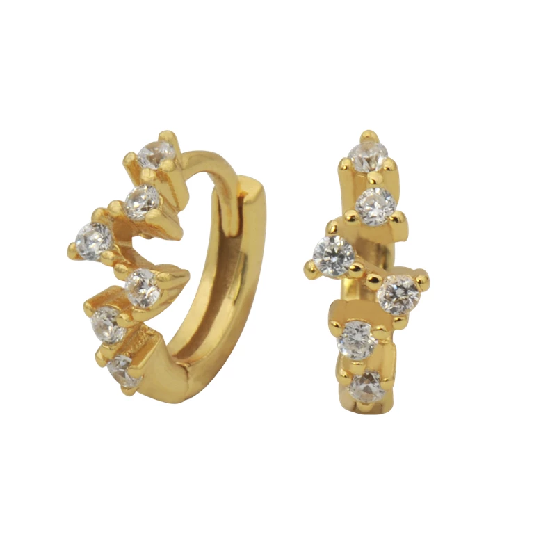 Nuni Copenhagen Annita Øreringe, Hvid/Guld