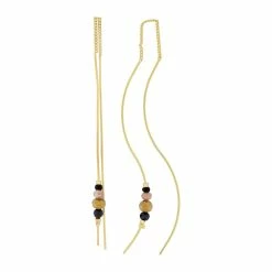 Nuni Copenhagen Nena Øreringe, Guld/Sort