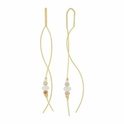 Nuni Copenhagen Nena Øreringe, Guld/Hvid