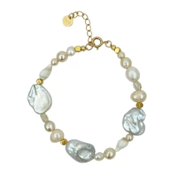Nuni Copenhagen Pam Armbånd, Pearl/Guld