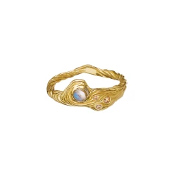 Maanesten Oceana Ring, Guld, Str. 49