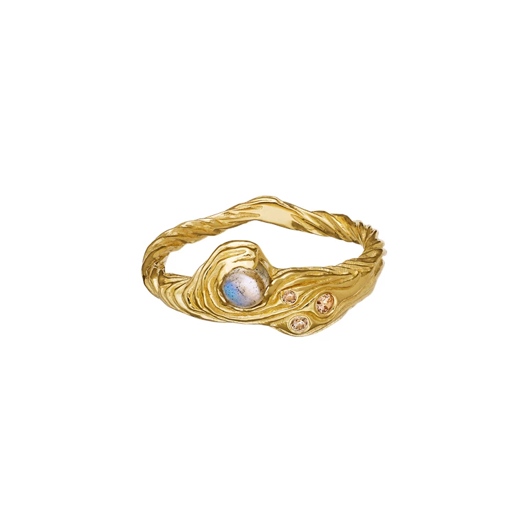 Maanesten Oceana Ring, Guld, Str. 49
