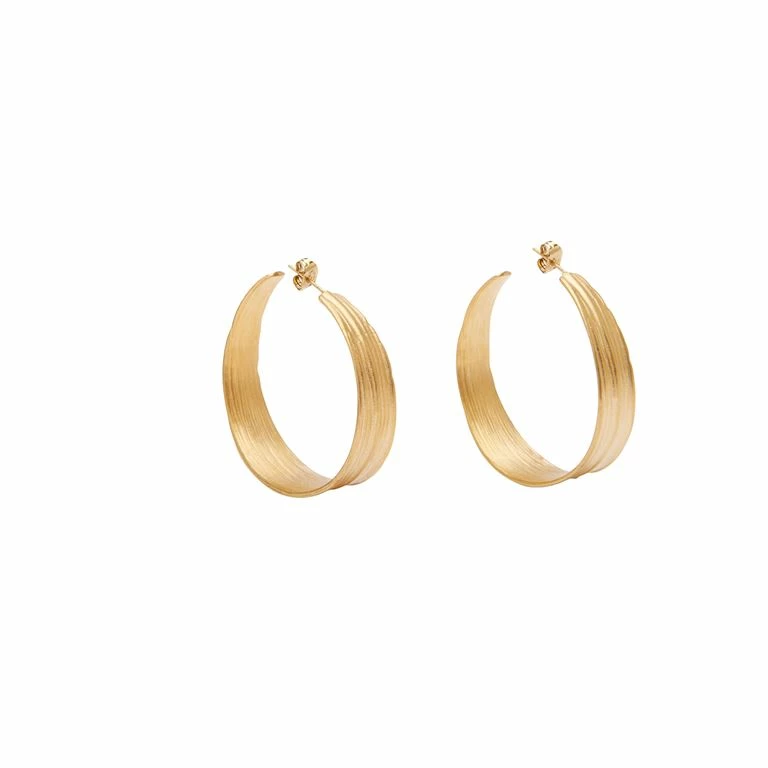 Pico Olive Grande Øreringe, Guld