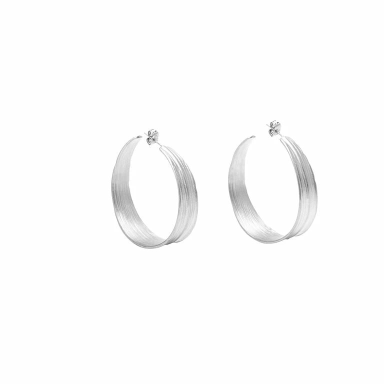 Pico Olive Grande Øreringe, Sølv