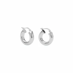 Pico Amanda X Hoops Øreringe, Sølv