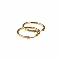 Pico Basic Large Hoops Øreringe, Guld