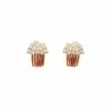 Pico Popcorn Crystal Stud, Guld