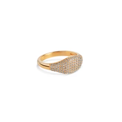 ENAMEL Copenhagen Sparkling Mary Ring, Guld/Hvid, 54