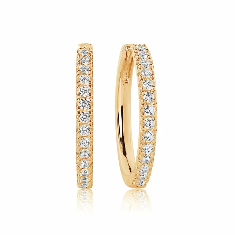 Sif Jakobs Jewellery Ellera Grande Øreringe, Guld/Hvid 1 Sif Jakobs Jewellery Ellera Grande Øreringe, Guld/Hvid