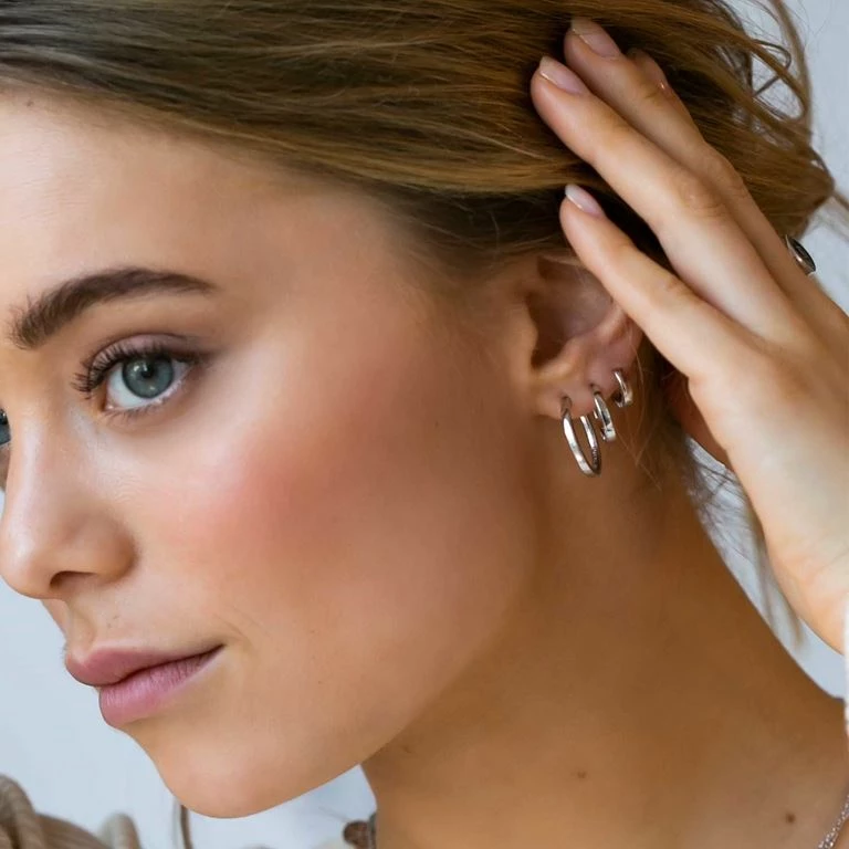 Sif Jakobs Jewellery Ellera Pianura Grande Øreringe, Sølv - Billede 3