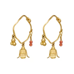 Maanesten Silene Øreringe, Guld