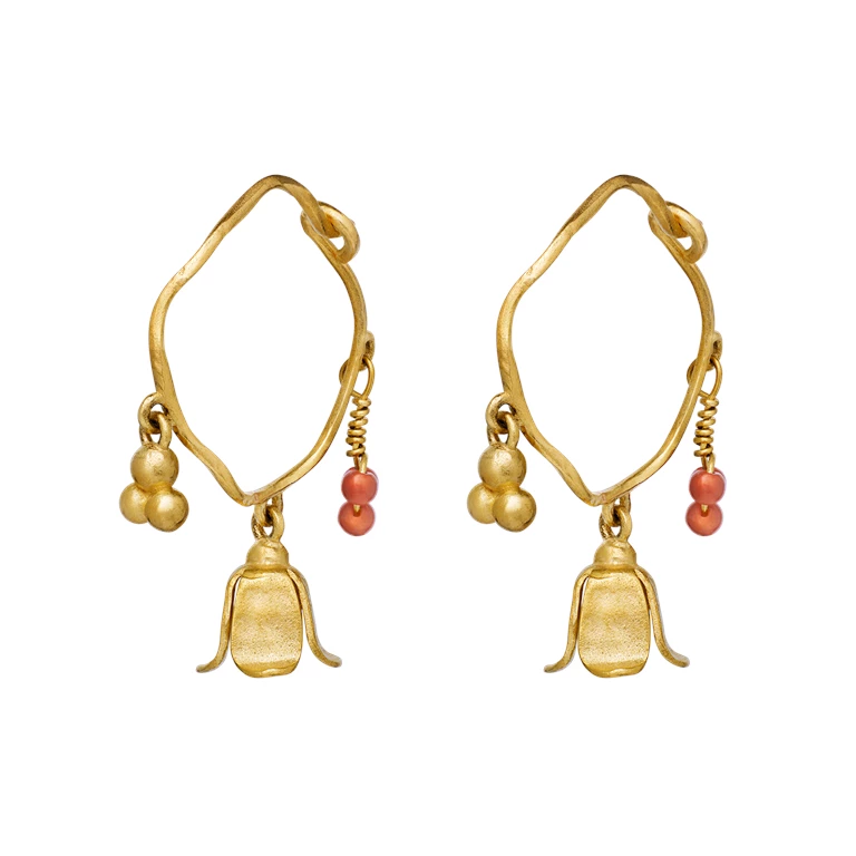 Maanesten Silene Øreringe, Guld