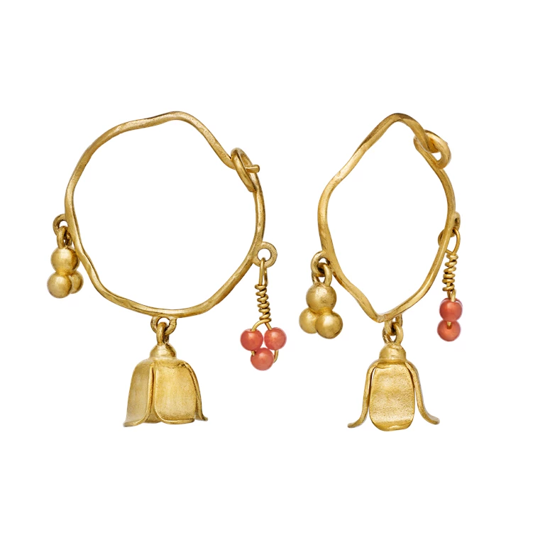 Maanesten Silene Øreringe, Guld - Billede 3